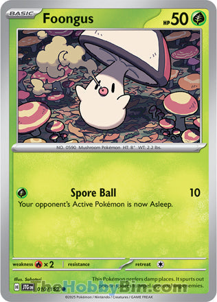 Foongus #10/159 Common - Journey Together Pokemon card
