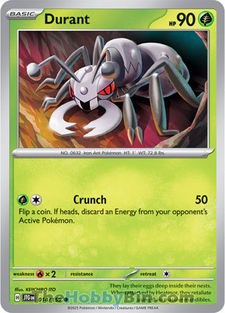 Durant #14/159 Common - Journey Together Pokemon card