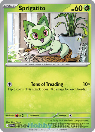 Sprigatito #16/159 Common - Journey Together Pokemon card