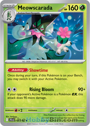 Meowscarada #18/159 Rare - Journey Together Pokemon card