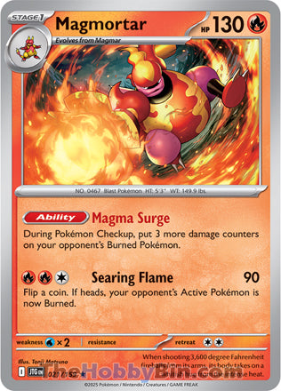 Magmortar #21/159 Rare - Journey Together Pokemon card