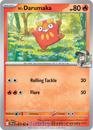 N's Darumaka #26/159 Common - Journey Together Pokemon card