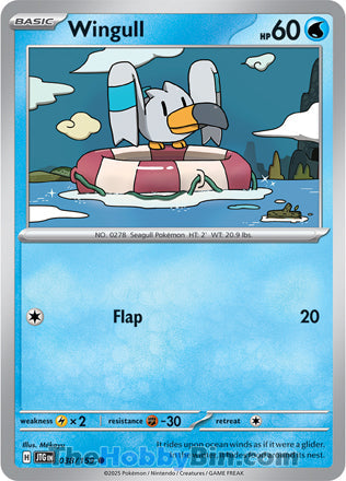 Wingull #38/159 Common - Journey Together Pokemon card