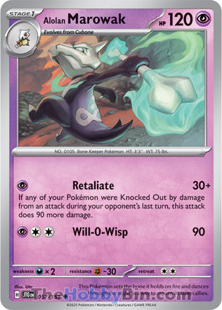Alolan Marowak #57/159 Uncommon - Journey Together Pokemon card