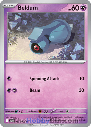 Beldum #61/159 Common - Journey Together Pokemon card