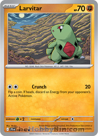 Larvitar #80/159 Common - Journey Together Pokemon card