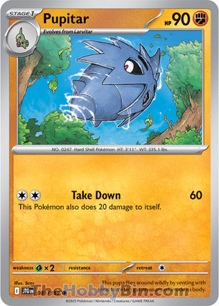 Pupitar #81/159 Common - Journey Together Pokemon card