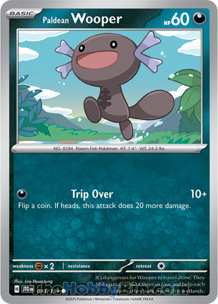 Paldean Wooper #93/159 Common - Journey Together Pokemon card