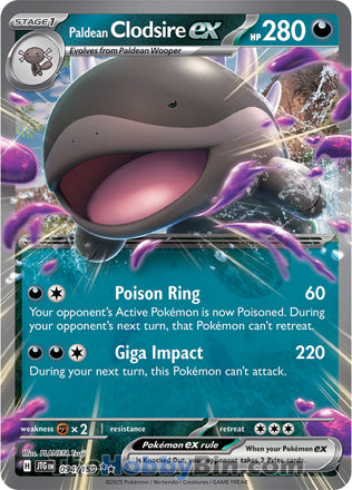 Paldean Clodsire ex #94/159 Double Rare - Journey Together Pokemon card