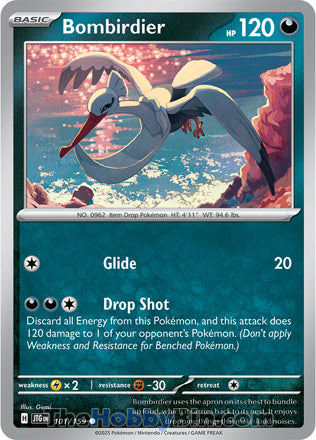 Bombirdier #101/159 Common - Journey Together Pokemon card