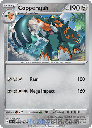 Copperajah #110/159 Uncommon - Journey Together Pokemon card