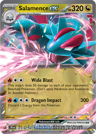 Salamence ex #114/159 Double Rare - Journey Together Pokemon card