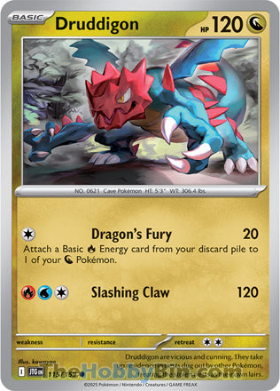Druddigon #115/159 Common - Journey Together Pokemon card