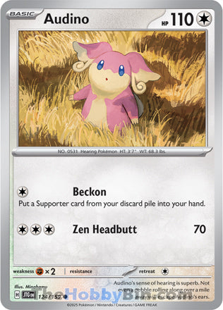 Audino #124/159 Common - Journey Together Pokemon card
