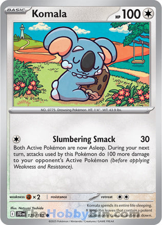 Komala #129/159 Common - Journey Together Pokemon card
