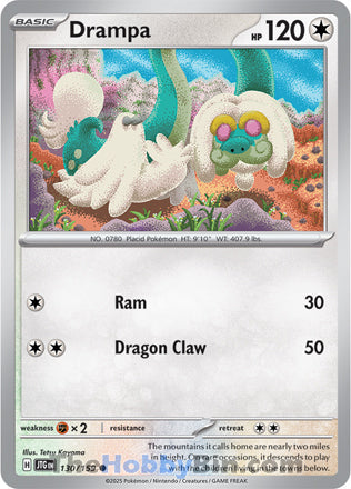 Drampa #130/159 Common - Journey Together Pokemon card