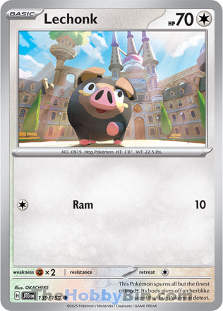 Lechonk #139/159 Common - Journey Together Pokemon card