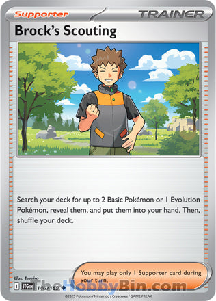 Brock's Scouting #146/159 Uncommon - Journey Together Pokemon card