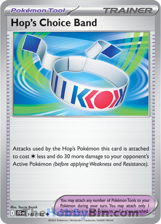 Hop's Choice Band #148/159 Uncommon - Journey Together Pokemon card