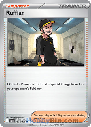 Ruffian #157/159 Uncommon - Journey Together Pokemon card