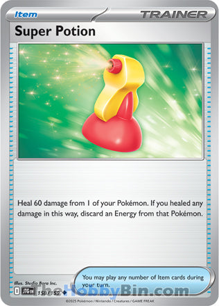 Super Potion #158/159 Uncommon - Journey Together Pokemon card