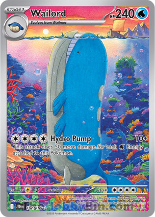 Wailord #162/159 Illustration Rare - Journey Together Pokemon card