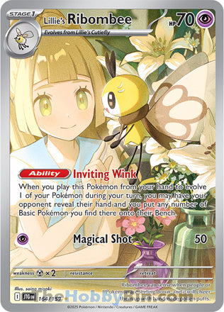 Lillie's Ribombee #164/159 Illustration Rare - Journey Together Pokemon card