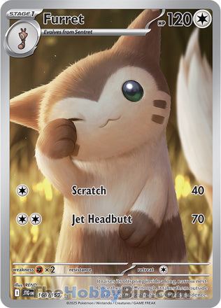 Furret #168/159 Illustration Rare - Journey Together Pokemon card