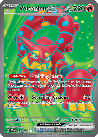 Volcanion ex #171/159 Ultra Rare - Journey Together Pokemon card