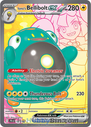 Iono's Bellibolt ex #172/159 Ultra Rare - Journey Together Pokemon card