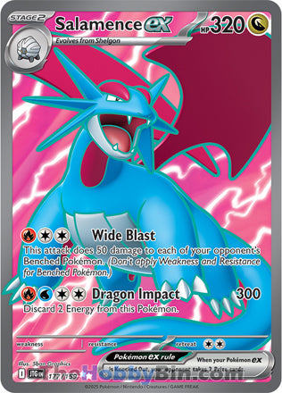 Salamence ex #177/159 Ultra Rare - Journey Together Pokemon card
