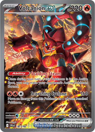 Volcanion ex #182/159 Special Illustration Rare - Journey Together Pokemon card