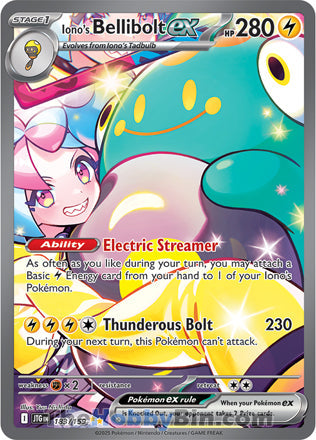 Iono's Bellibolt ex #183/159 Special Illustration Rare - Journey Together Pokemon card