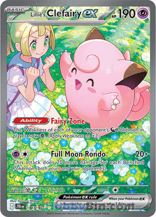 Lillie's Clefairy ex #184/159 Special Illustration Rare - Journey Together Pokemon card