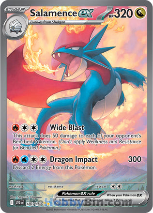 Salamence ex #187/159 Special Illustration Rare - Journey Together Pokemon card