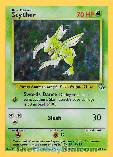 Scyther Jungle Unlimited  Holo Rare #10/64