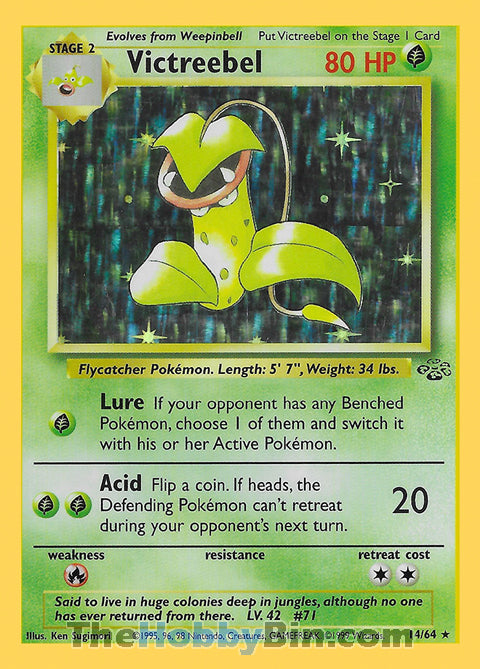 Victreebel #14/64 Holo Rare - Jungle Pokemon card