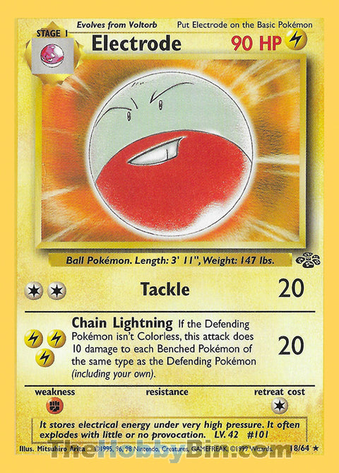 Electrode #18/64 Rare - Jungle Pokemon card