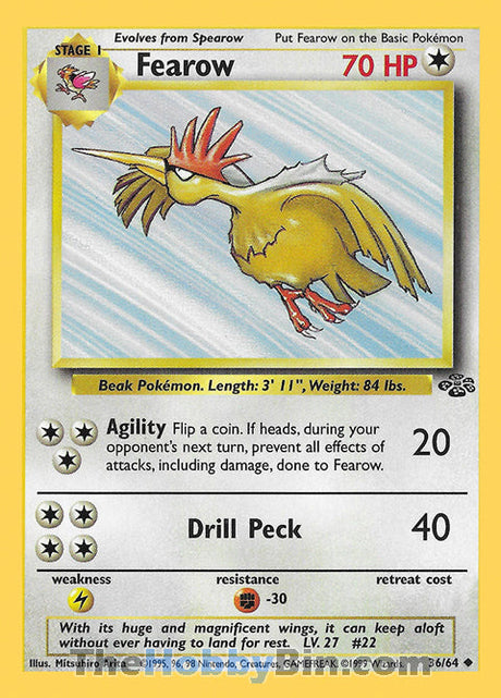 Fearow Jungle Unlimited  Uncommon #36/64