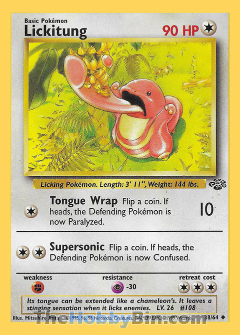 Lickitung #38/64 Uncommon - Jungle Pokemon card