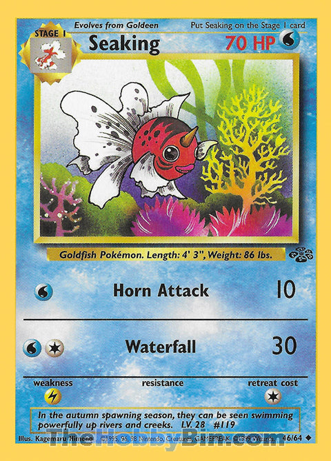 Seaking #46/64 Uncommon - Jungle Pokemon card