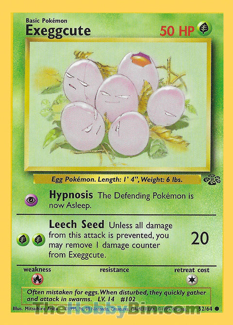 Exeggcute #52/64 Common - Jungle Pokemon card