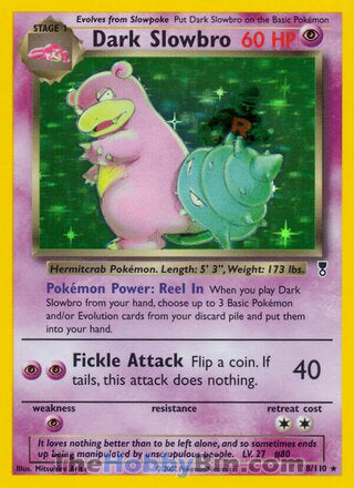 Dark Slowbro Legendary Collection Holo Rare #8/110