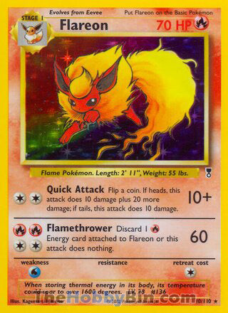 0010 Flareon Holo Rare Legendary Collection