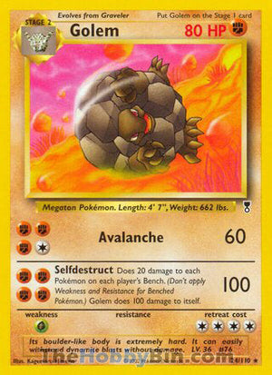 0024 Golem Rare Legendary Collection