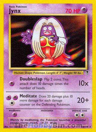 Jynx #26/110 Rare - Legendary Collection Pokemon card