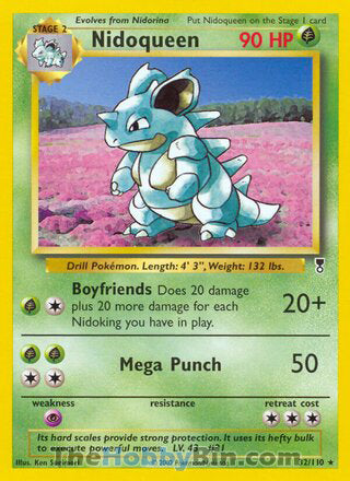 Nidoqueen #32/110 Rare - Legendary Collection Pokemon card