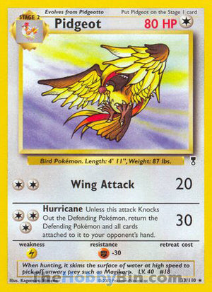 0033 Pidgeot Rare Legendary Collection