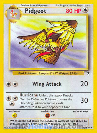 Pidgeot #33/110 Rare - Legendary Collection Pokemon card