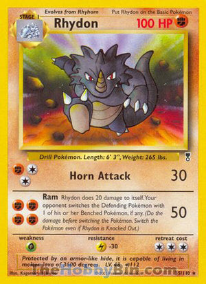 0035 Rhydon Rare Legendary Collection